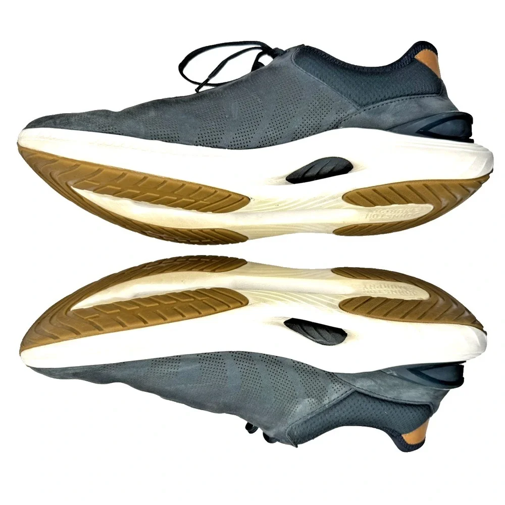 Johnston & Murphy RT1 LUXE Mens 12M GRAY True Foam Lace Sneakers Tennis Shoes - Picture 3 of 10